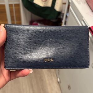 Ralph Lauren Navy Blue Leather Wallet